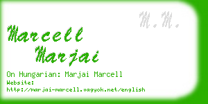 marcell marjai business card